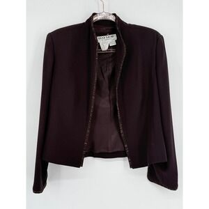 DAYMOR Couture Blazer Jacket Womens Size 10 Plum Special‎ Occasion Elegant VTG
